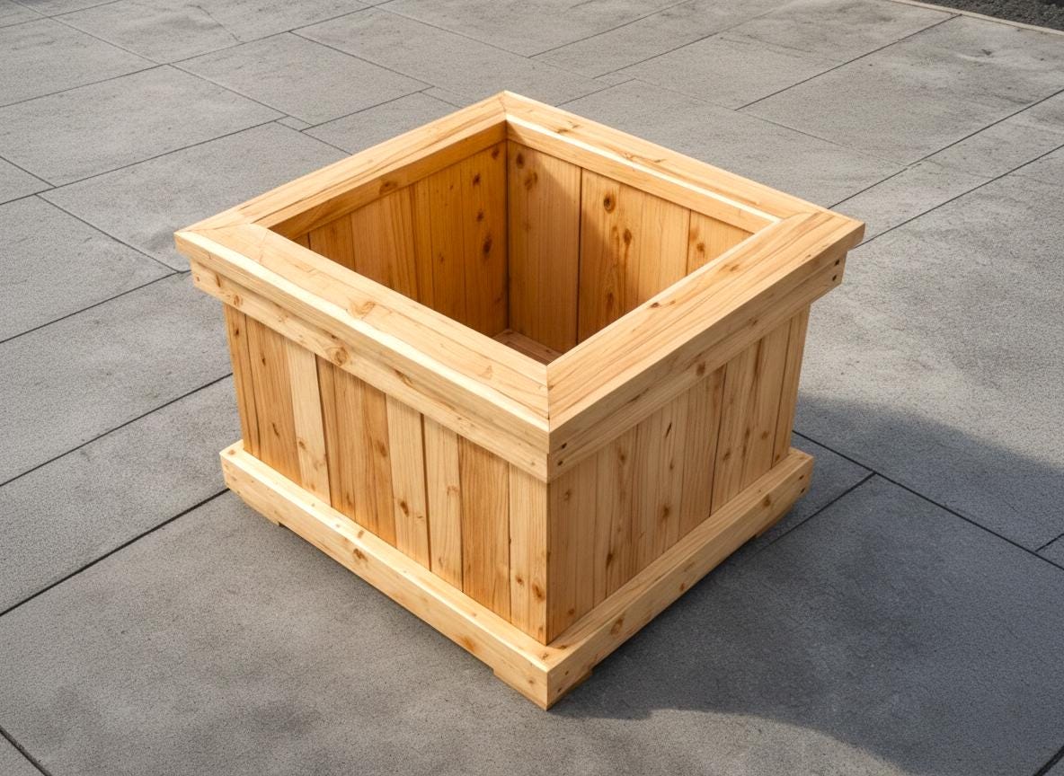 DIY Cedar Planter Box Build Plans: Rustic Garden Woodworking (digital ...