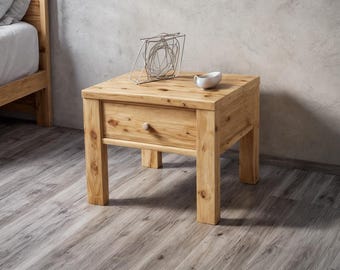 Modern Nightstand Build Plans| Chunky End Table with Drawer| Farmhouse Side Table Woodworking PDF |  DIY Furniture Blueprints