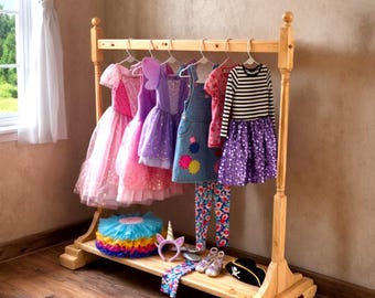 DIY Kids Dress Up Station Plans | Montessori Costume Rack (PDF Plan)