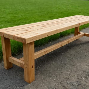 DIY Outdoor Bench Plan, Modern Wood Garden Bench (PDF Download, 70 inches Long )