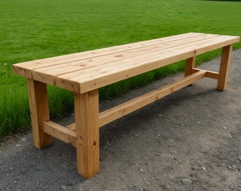 DIY Outdoor Bench Plan, Modern Wood Garden Bench (PDF Download, 70 inches Long )