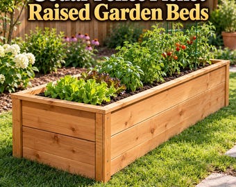 Modern Cedar Planter Box Plans | 4 DIY Raised Garden Bed PDFs| Outdoor Woodworking