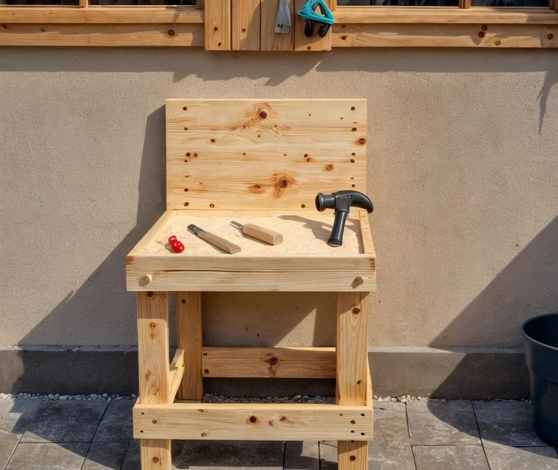 Kids Workbench Build Plans | Play Tool Bench Woodworking PLANS - Etsy