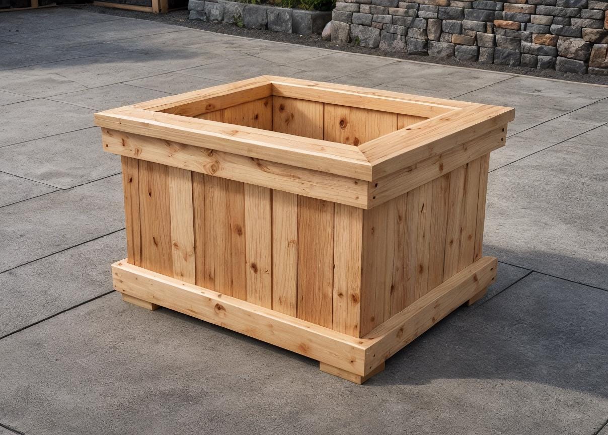 DIY Cedar Planter Box Build Plans: Rustic Garden Woodworking (digital ...