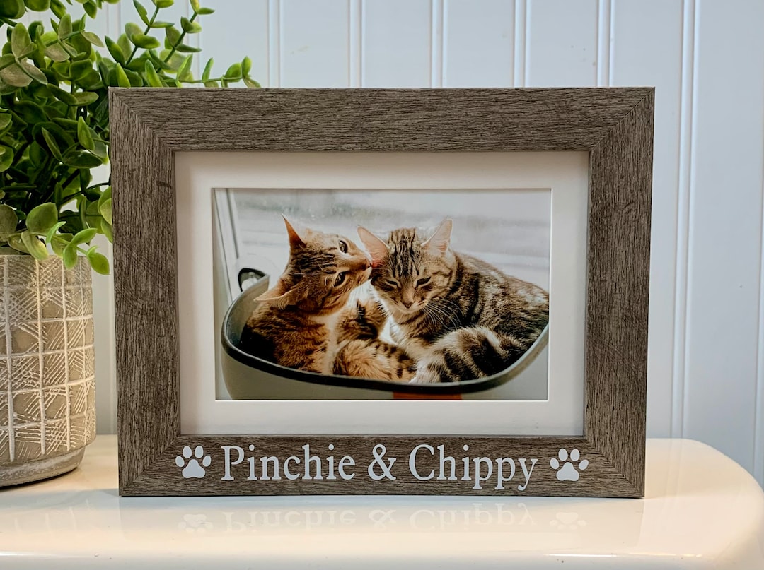 CAT NAME GIFT, Cat Frame, Cat Picture Frame, Cat Photo Frame