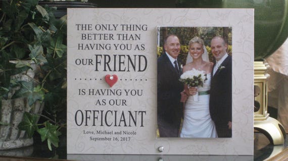  Wedding Officiant Gift Frame Officiant Gift Wedding 
