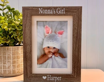 Personalized Nonna picture frame, Nonna's Girl(s)/Boy(s) gift, holds 4x6 or 5x7 photo
