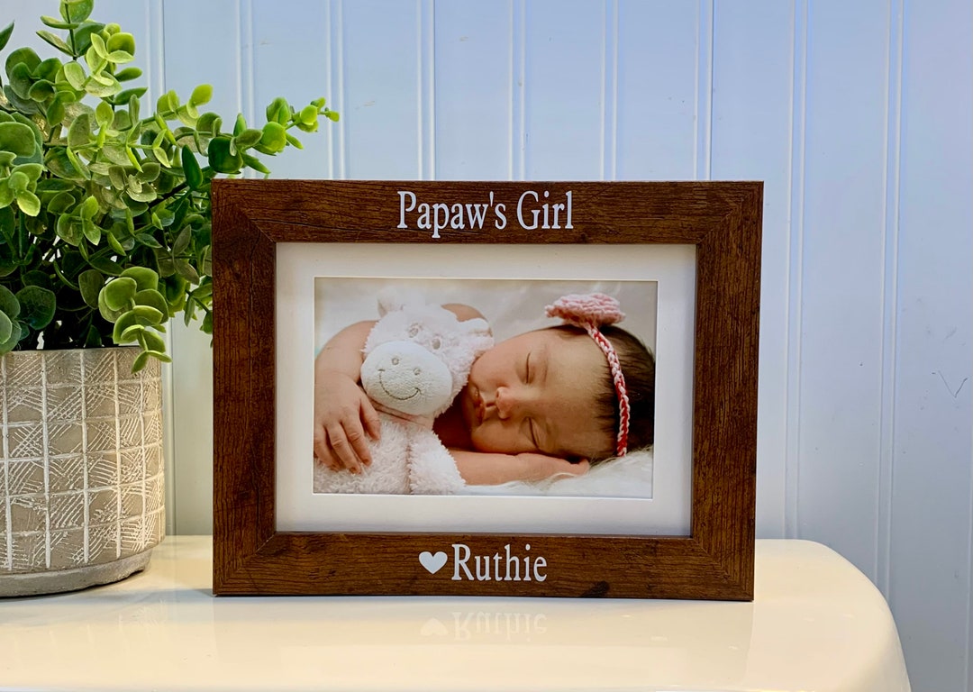 PAPAW'S GIRL Gift select Any Grandparent Name, Papaw Frame, Papaw Photo