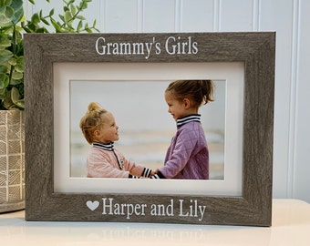 Personalized Grammy picture frame, GRAMMY'S GIRL(S) gift, holds 4x6 or 5x7 photo