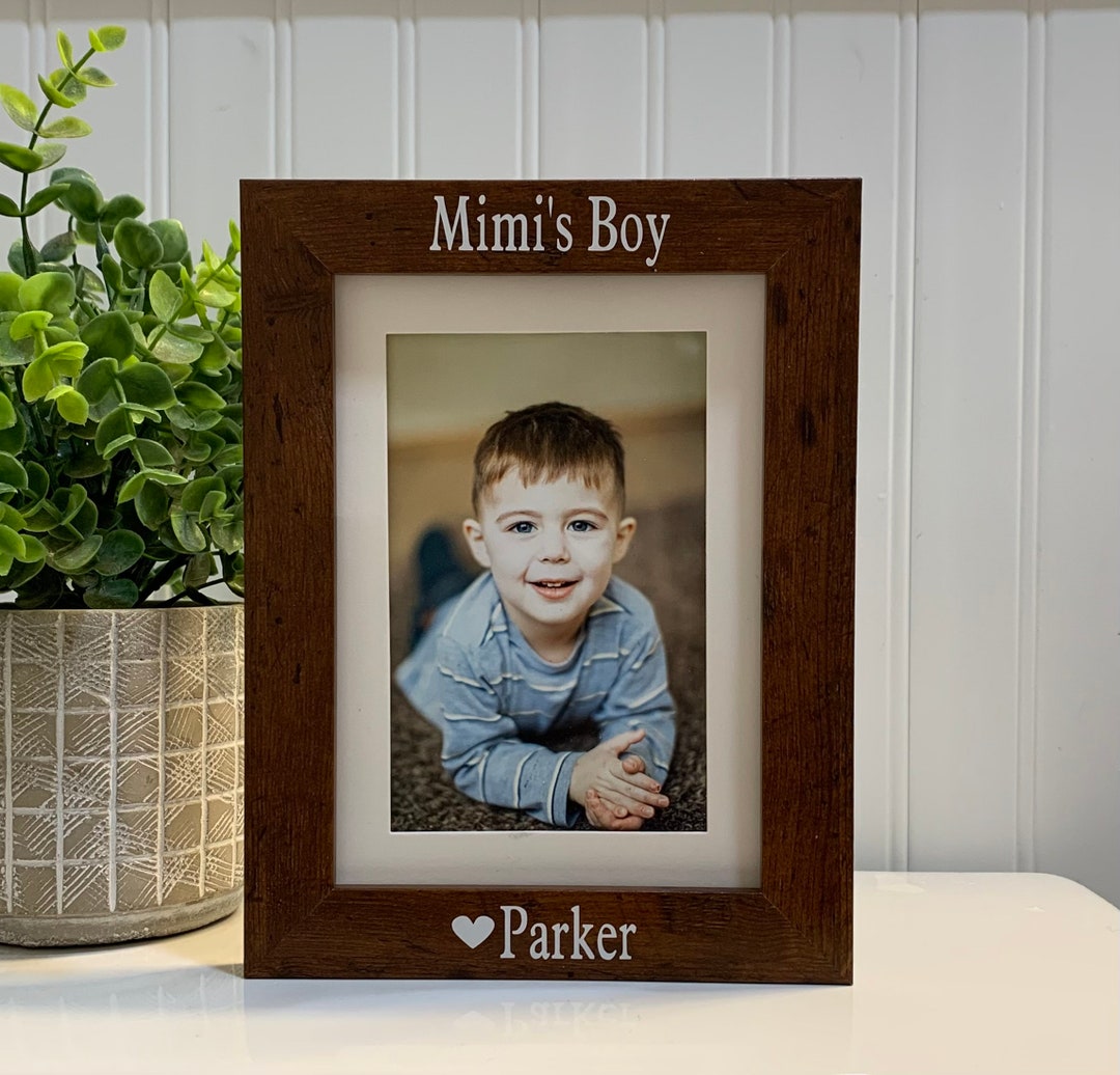 MIMI'S BOY, Mimi Gift, Mimi Frame, Mimi Picture Frame, Mimi Photo Frame, Personalized Mimi's Boy
