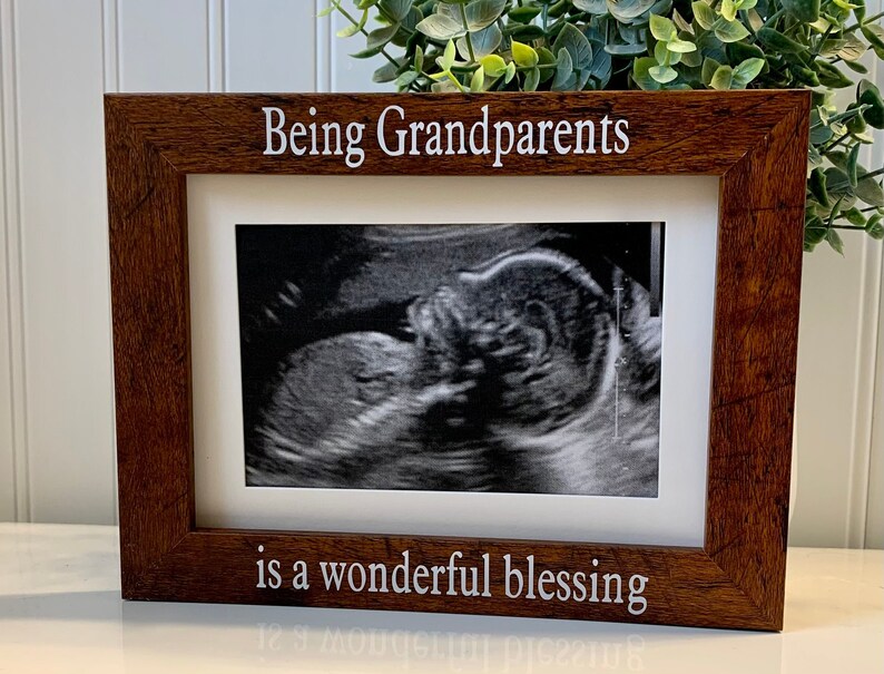 Ultrasound Frame Grandparents Sonogram Gift Baby Etsy