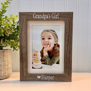 GRANDPA'S GIRL gift, Grandpa gift, Grandpa frame, Grandpa picture frame, Grandpa photo frame, Personalized photo picture frame for Grandpa