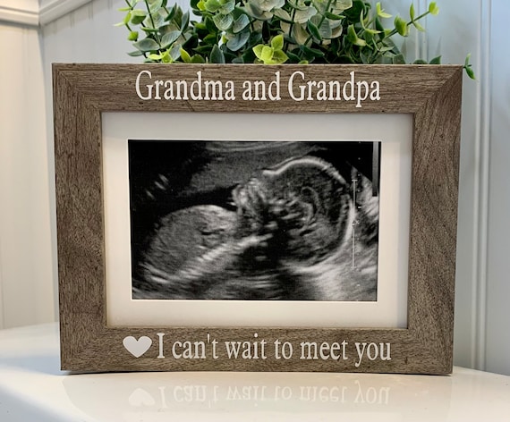 Ultrasound Frame Grandparents Sonogram Gift Baby Announcement