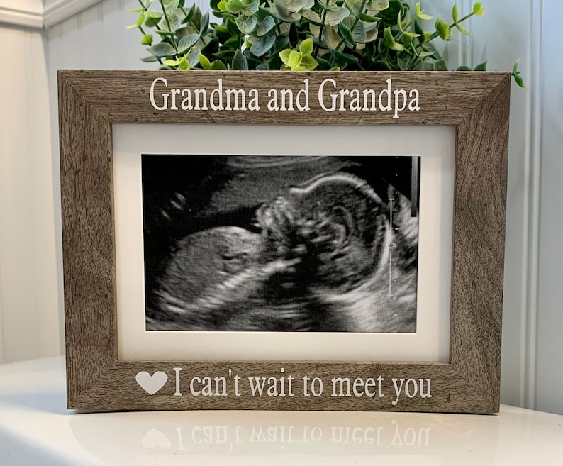 Ultrasound Frame Grandparents Sonogram Gift Baby Etsy