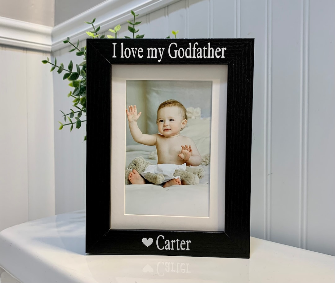 I LOVE GODFATHER Gift, Godfather Frame, Godfather Picture Frame