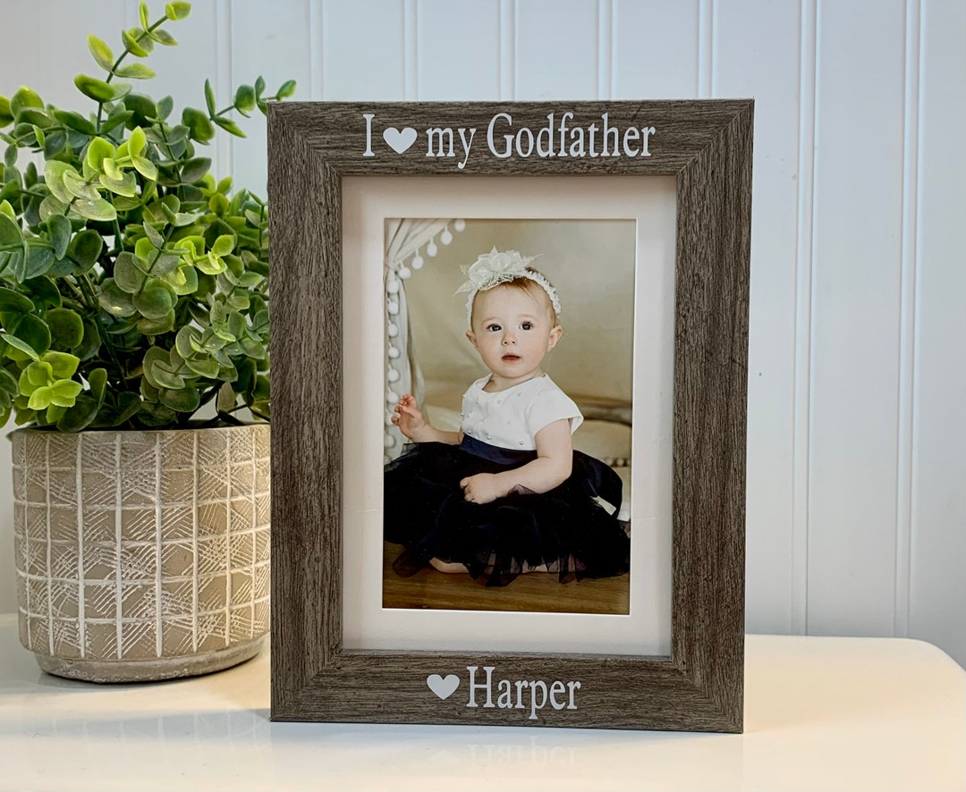 I LOVE GODFATHER Gift, Godfather Frame, Godfather Picture Frame