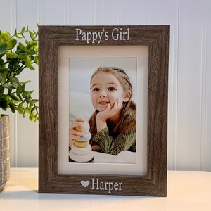 PAPPY'S GIRL(S) (Select Any Grandparent Name), Pappy gift, Pappy frame, Pappy picture frame, Pappy photo frame, Personalized Pappy gift