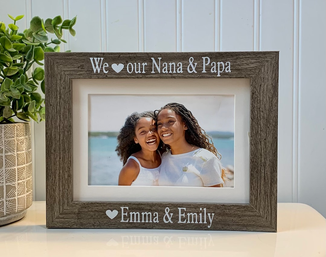 I/WE LOVE NANA Gift select Any Grandparents Name, Nana Frame, Nana