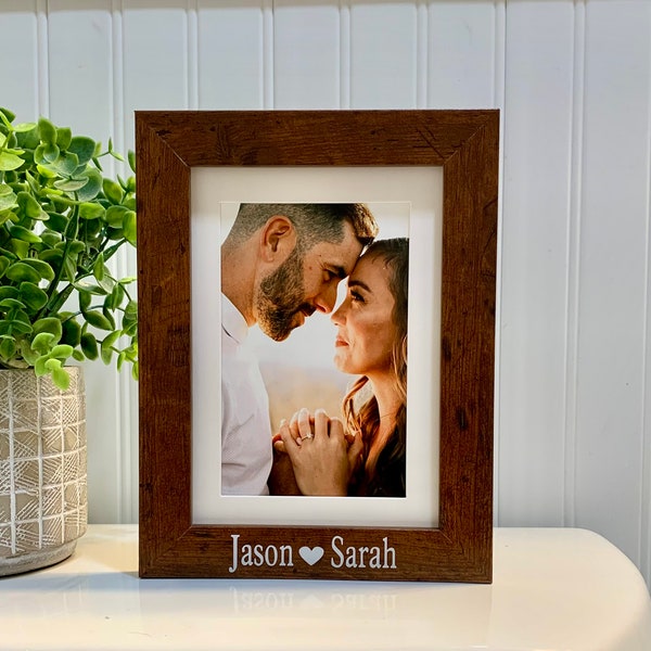 WEDDING GIFT, Wedding frame, Personalized Wedding picture frame, Wedding photo frame, For Bride and Groom, Anniversary frame gift for Couple