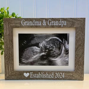 Grandparents Ultrasound Frame, Sonogram Gift, Baby Announcement Picture Frame, Pregnancy Reveal Frame, Personalized Ultrasound Photo Frame