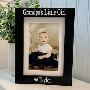 GRANDPA'S LITTLE GIRL gift (Select Any Grandparent Name), Grandpa frame, Grandpa picture frame, Grandpa photo frame, Custom Grandpa gift