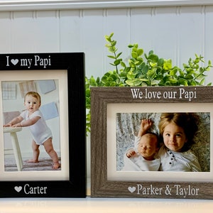 I/WE LOVE PAPI (Select Any Grandparent Name), Papi gift, Papi frame, Papi picture frame, Papi photo frame, Personalized photo gift for Papi