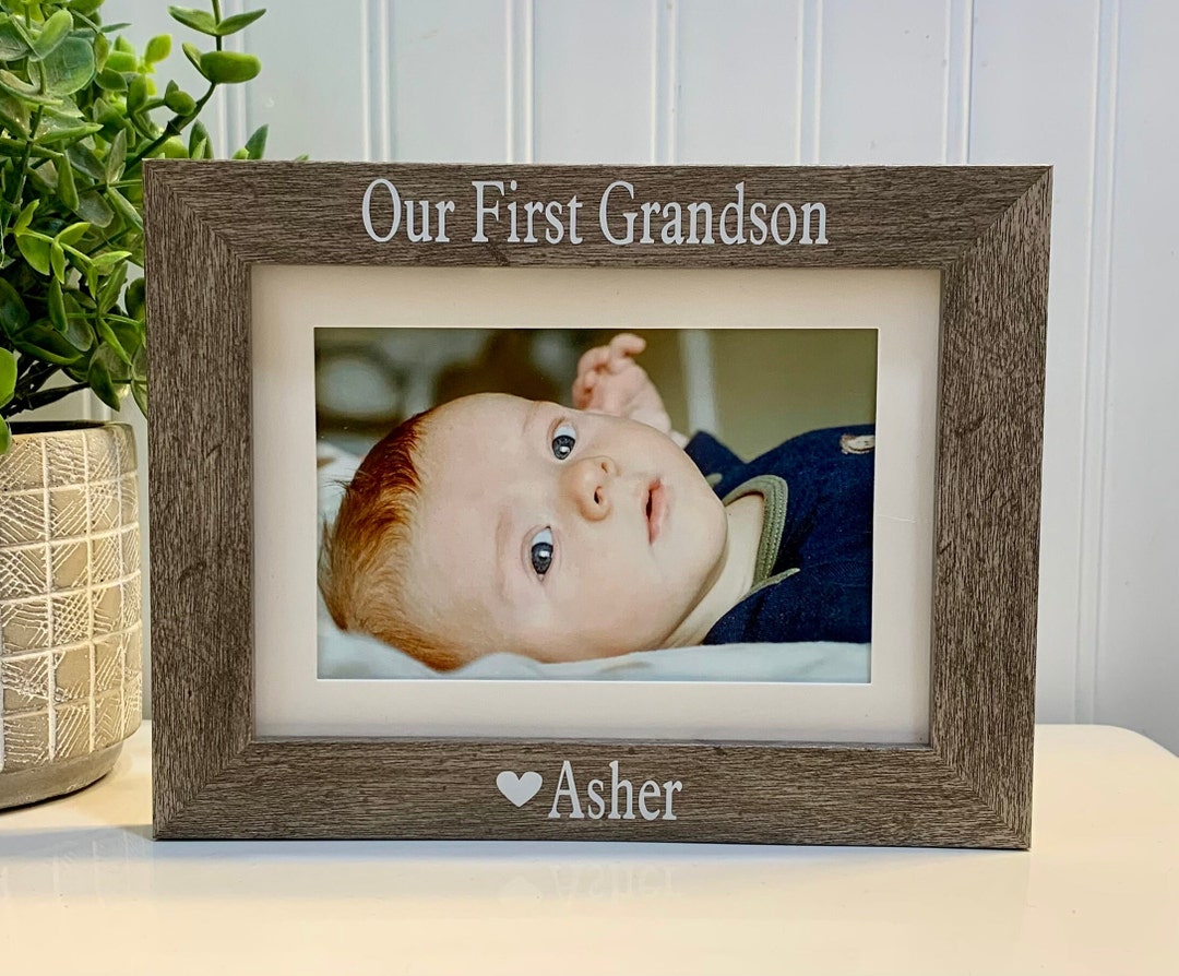 OUR/MY First GRANDSON Gift, Grandson Frame, Grandson Picture Frame