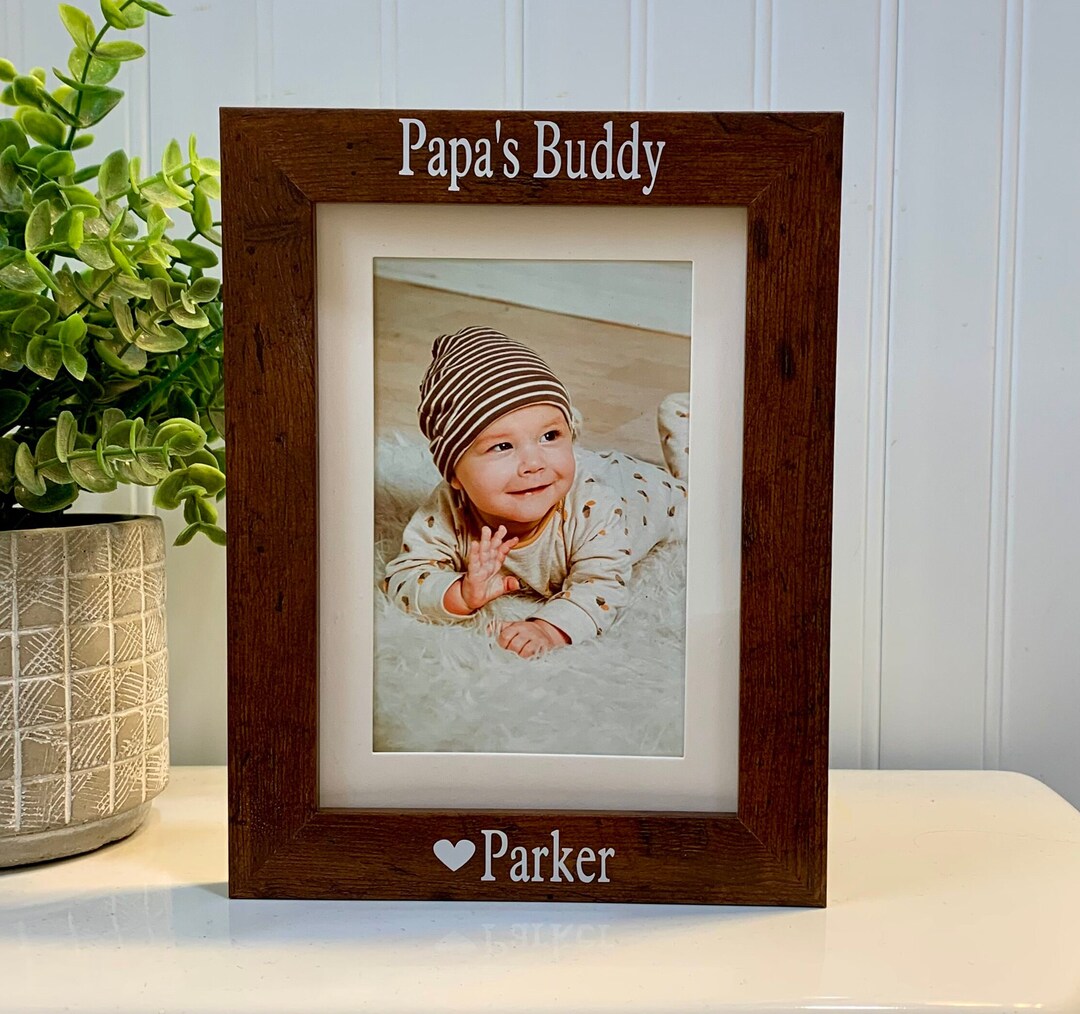 PAPA'S BUDDY Gift select Any Grandparent Name, Papa Frame, Papa Picture Frame, Papa Photo Frame
