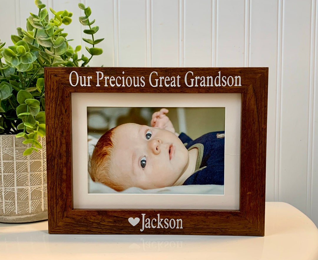 Our/my GREAT GRANDSONS Gift, Personalized Great Grandson Frame, Great