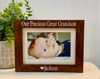 OUR/My GREAT GRANDSON(S) gift, Personalized Great Grandson frame, Great Grandson picture frame, Custom Great Grandson photo frame gift,