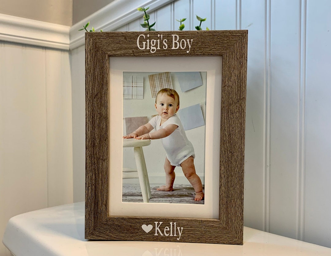 GIGI'S BOY select Any Grandparent Name, Gigi Gift, Gigi Frame, Gigi