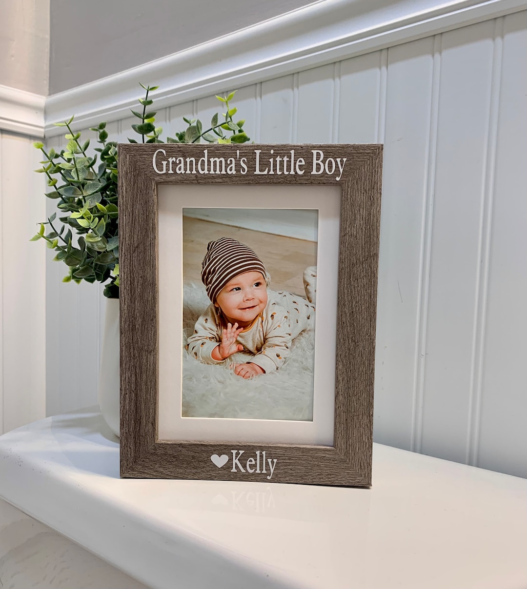 GRANDMA'S LITTLE BOY Gift select Any Grandparent Name, Grandma Frame