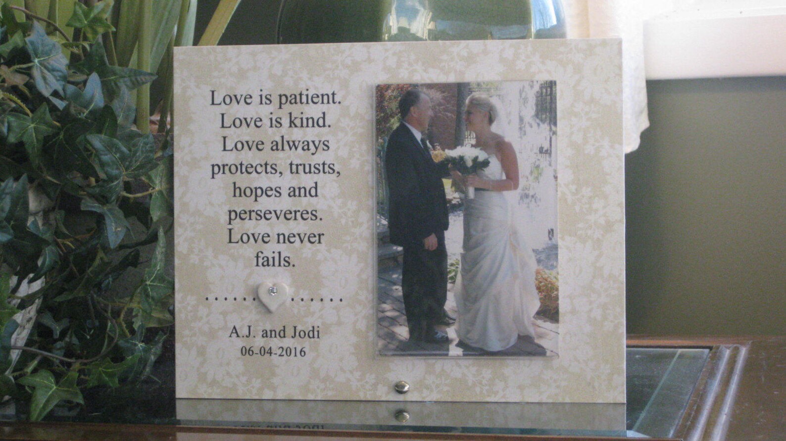 LOVE IS PATIENT Gift Love Is Patient Frame Personalized Etsy