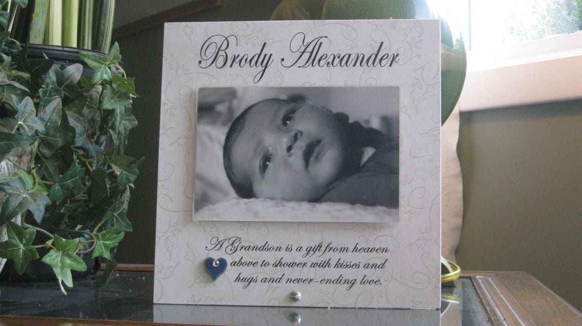 FIRST GRANDSON Gift First Grandson Frame First Grandson Etsy