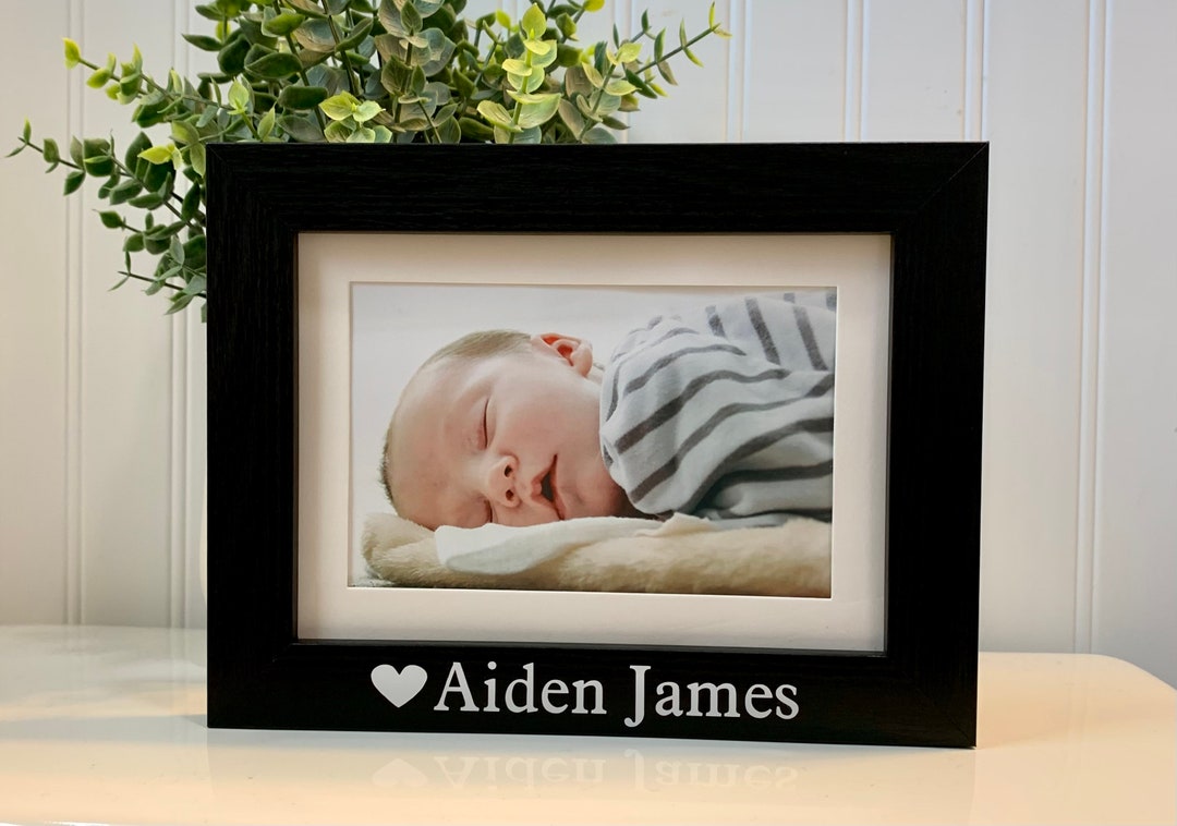 Personalized BABY BOY NAME Gift, Custom Name Picture Frame for Baby Boy