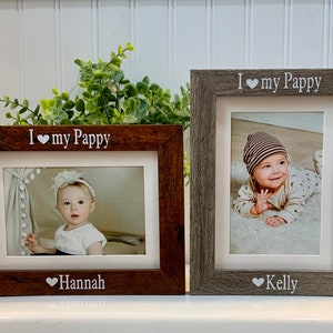 I LOVE PAPPY gift (Select Any Grandparent Name), Pappy frame, Pappy picture frame, Pappy photo frame, Personalized Pappy picture frame gift