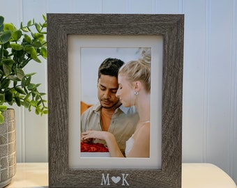ANNIVERSARY GIFT, Anniversary frame, Personalized Anniversary picture frame, Anniversary photo frame, Wedding Anniversary Initials Frame
