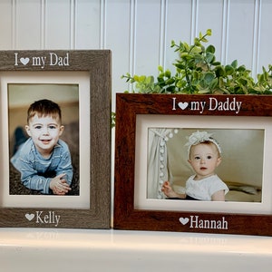 I/WE LOVE DAD/Daddy gift, Daddy picture frame, Daddy photo frame, Daddy frame, Father&#39;s Day gift, Father&#39;s Day frame, Father&#39;s Day gift