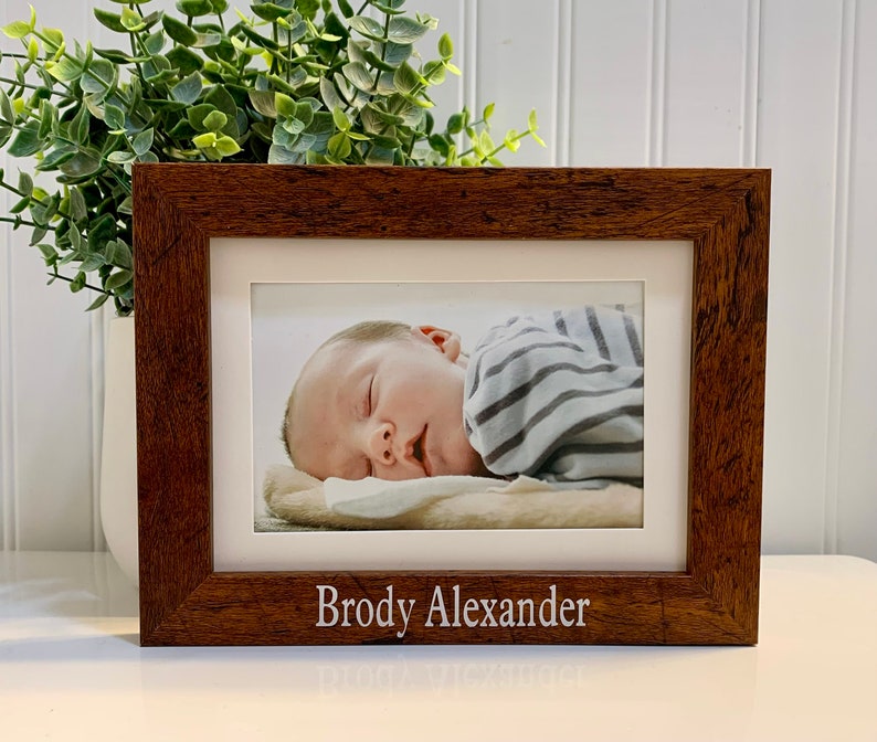 Personalized Baby Picture Frame, Newborn Gift With Custom Name, Holds ...