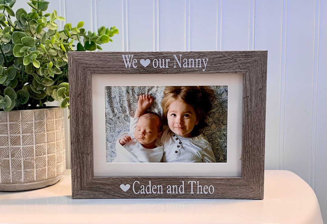 WE LOVE NANNY Gift select Any Grandparent Name, Nanny Frame, Nanny