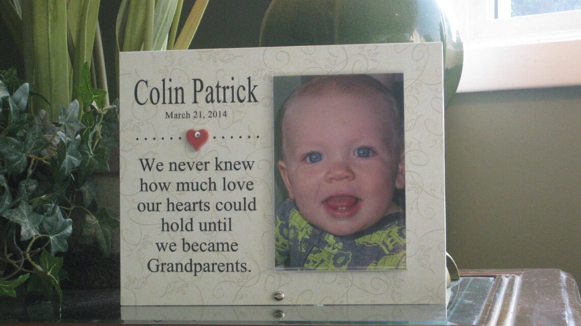 FIRST GRANDSON Gift First Grandson Frame First Grandson Etsy