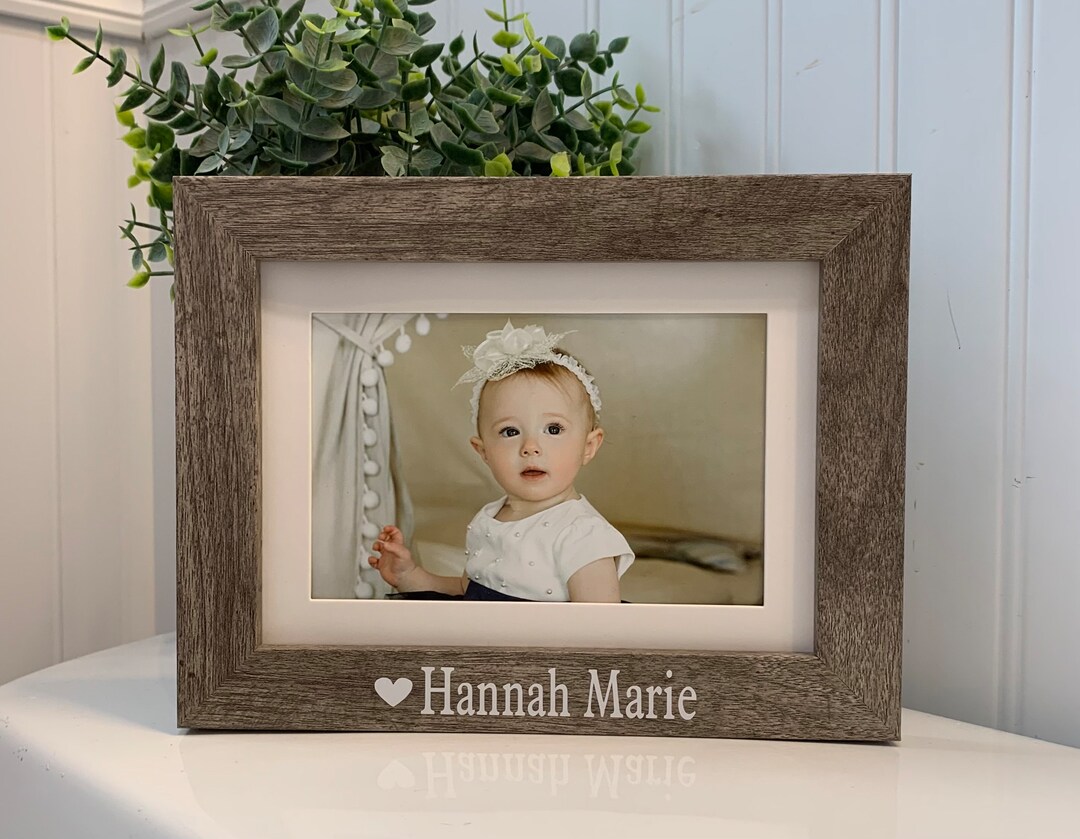 Personalized Baby Girl Name Gift Custom Name Picture Frame Etsy