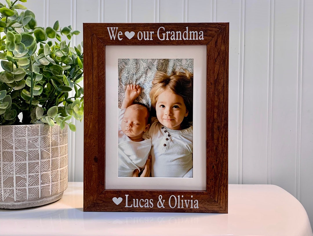 WE LOVE GRANDMA Gift select Any Grandparent Name, Grandma Frame, Grandma Picture Frame, Grandma