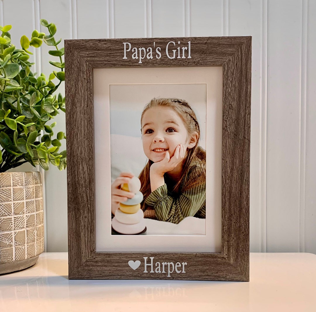 PAPA'S GIRL Gift select Any Grandparent Name, Papa Frame, Papa Picture Frame, Custom Papa Photo