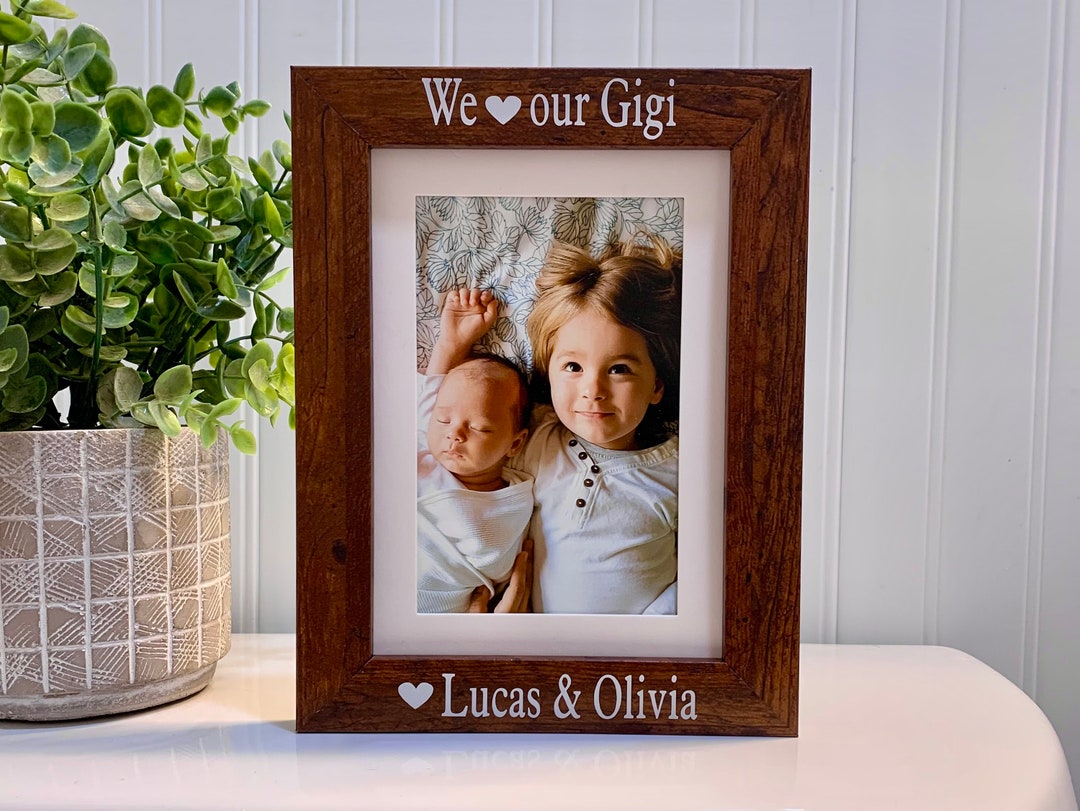 WE LOVE GIGI Gift select Any Grandparent Name, Gigi Frame, Gigi Picture