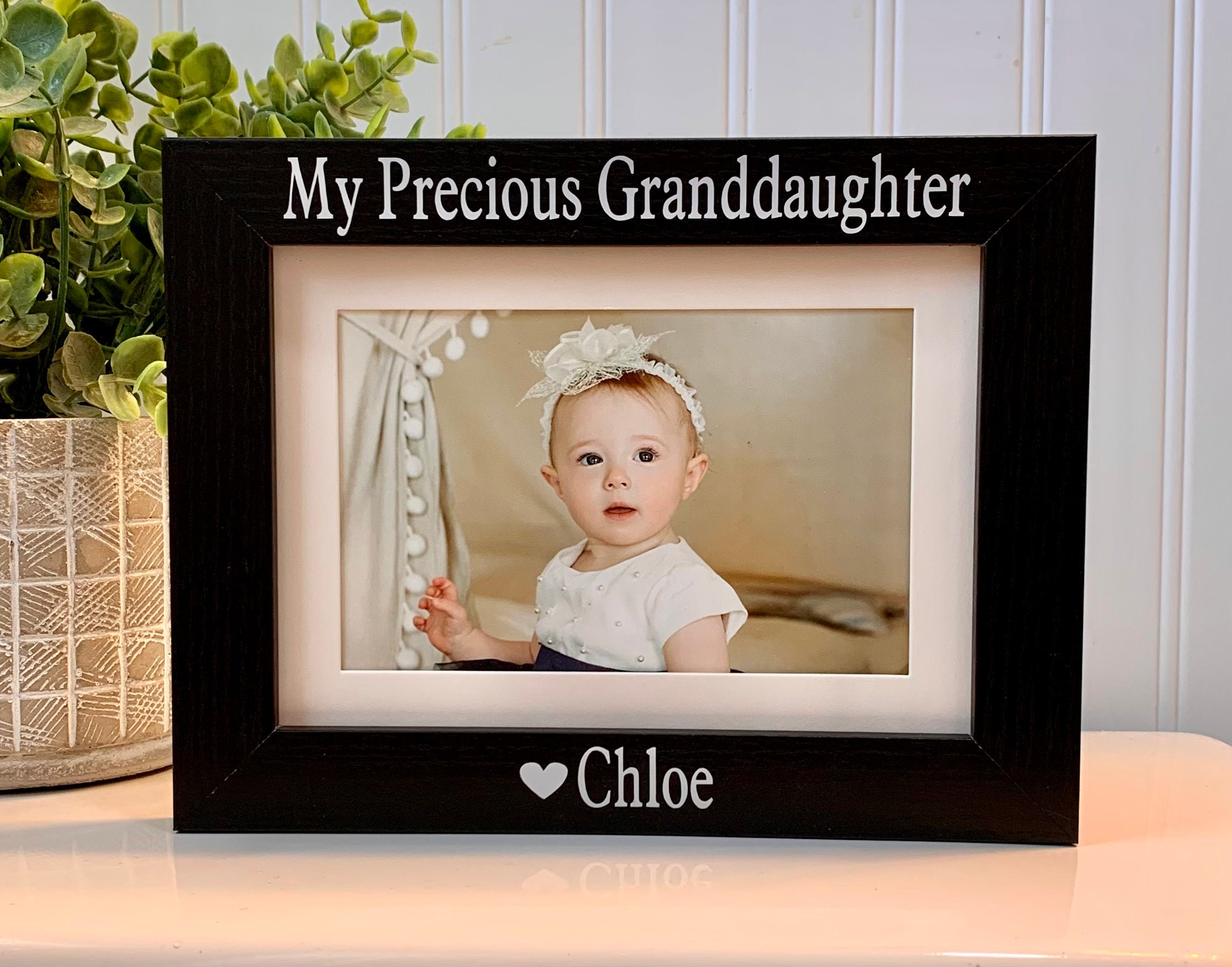 CustomGiftsNow The Love Between A Father And Son Lasts Forever Engraved Leatherette Faux Leather Hanging Tabletop Personalized Memorial Family Photo Picture Memory Frame