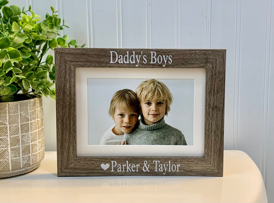 DADDY'S BOYS Gift, Dad Frame, Dad Picture Frame, Dad Photo Frame, Daddy