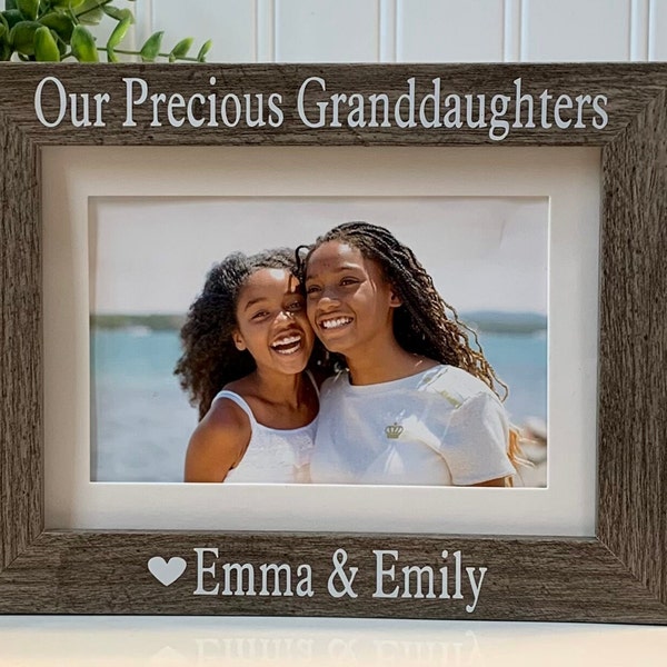 OUR/MY GRANDDAUGHTER(S) gift, Granddaughter frame, Granddaughter picture frame, Granddaughter photo frame, Personalized custom gift