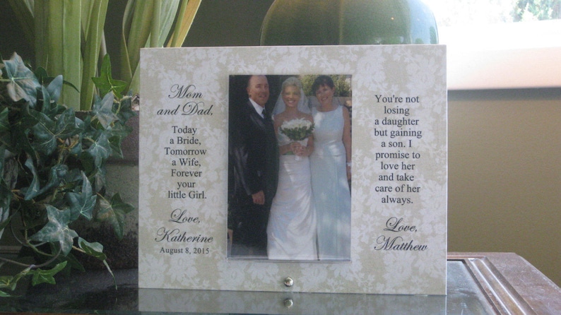 Personalized Wedding Photo Frame Parents of the Bride Frame 4x6 photo Parents of the Bride Gift Parents of the Bride Picture Frame