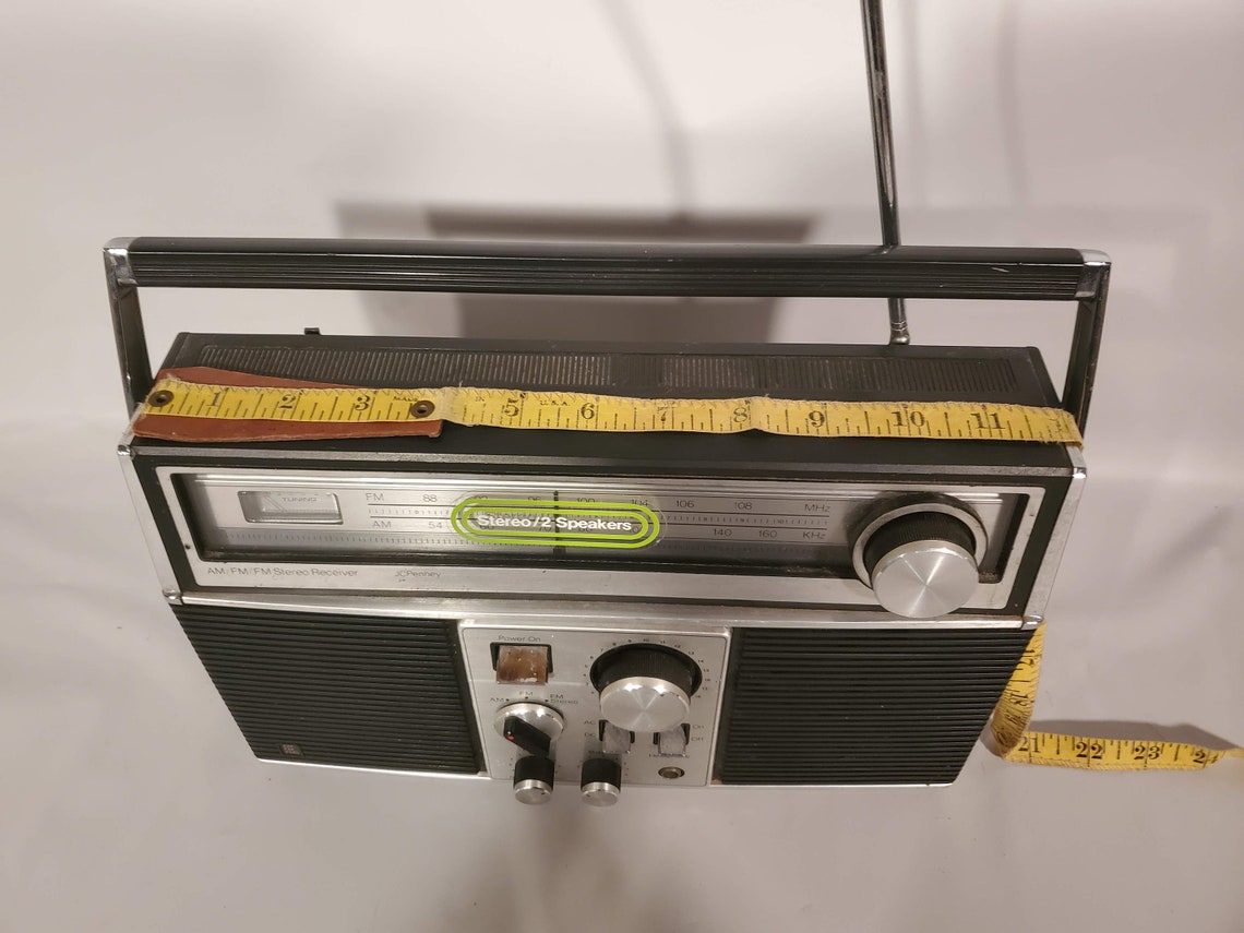 Vintage JCPenny AM/FM Radio & Cassette/2 Way Speaker Model | Etsy